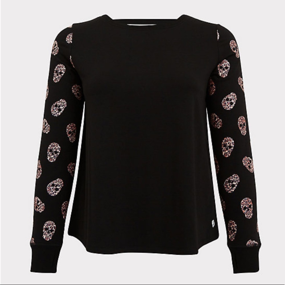 LEOPARD SKULL SLEEVE LADDER BACK ACTIVE TOP